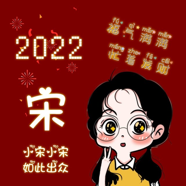 2022新年姓氏头像