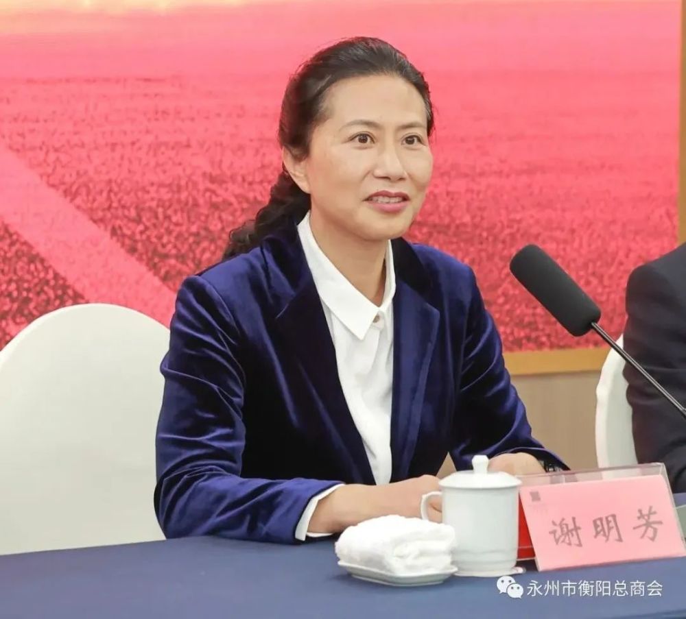 衡阳市政协副主席,市工商联主席,总商会会长谢明芳讲话衡阳市政协副