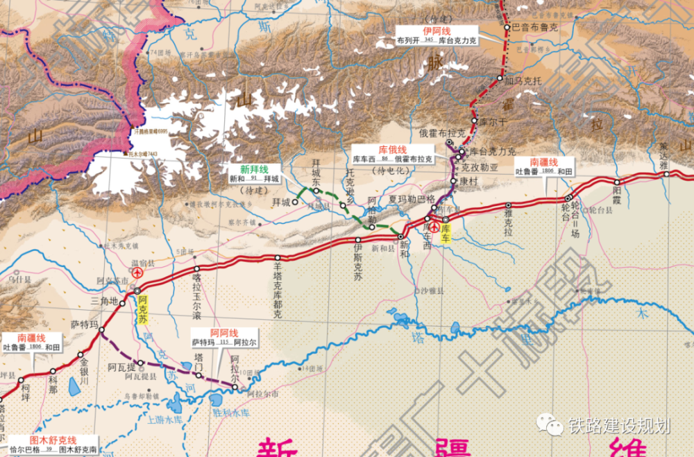 新拜铁路走向示意图(图源@贵广十标段)更多信息请关注"路桥网(id:zg