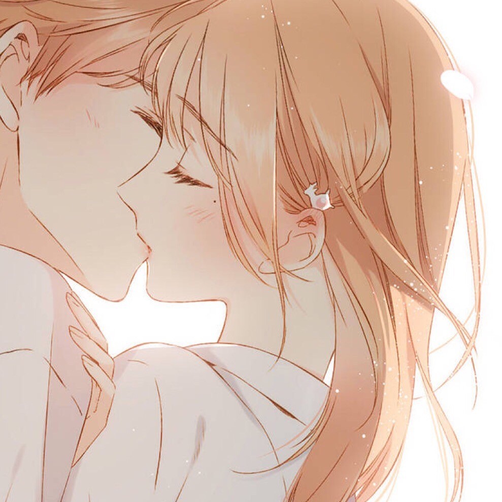情头kiss亲亲甜系动漫情侣头像2