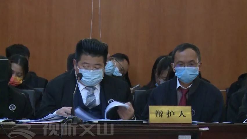 被告人67名犯罪事实90起砚山709案件公开开庭审理