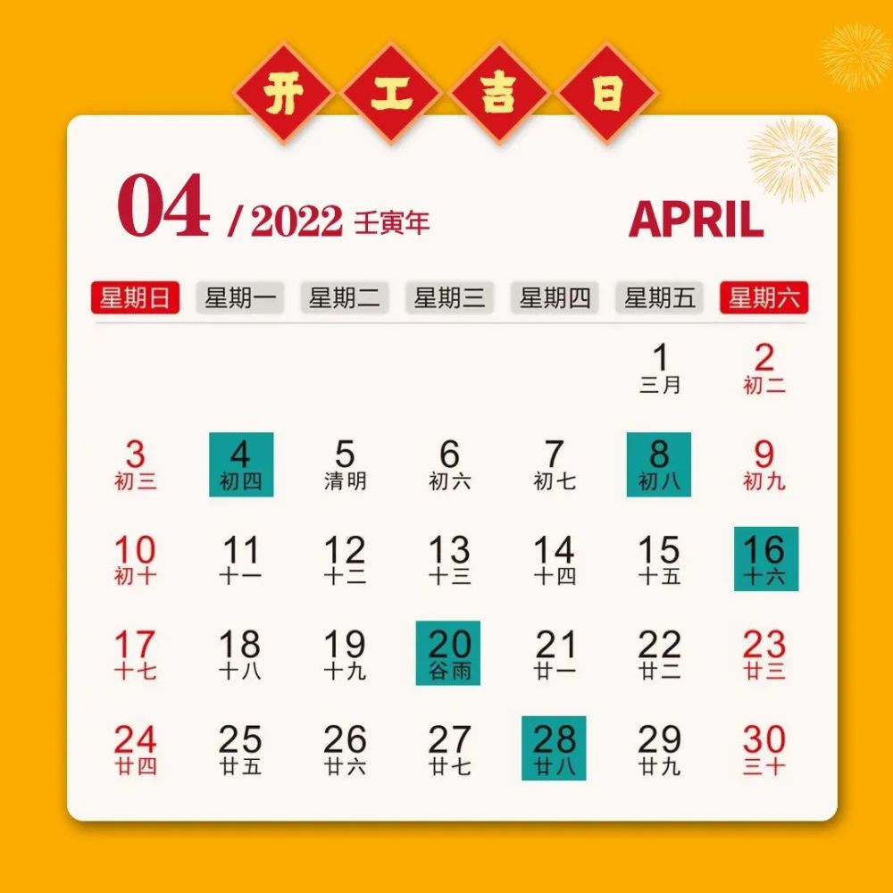 干货2022年开工吉日一览表建议转发收藏