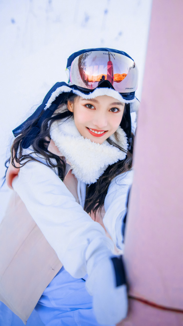 姜贞羽～美女来滑雪
