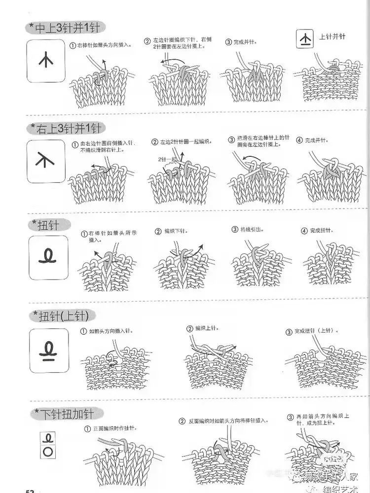 几组棒针基础针法及符号