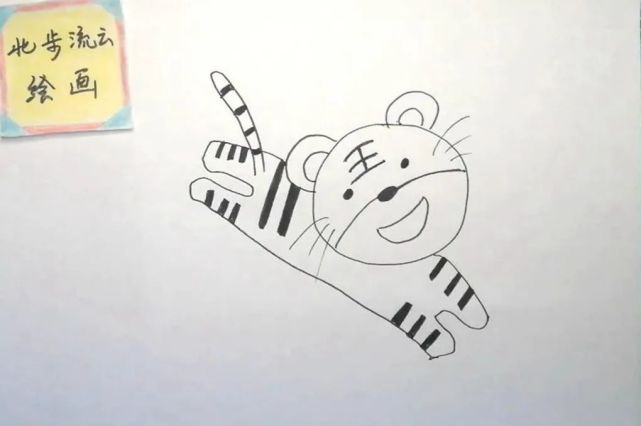 儿童简笔画教程:老虎,简单的绘画步骤