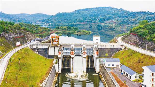 垫江龙滩水库正式通水