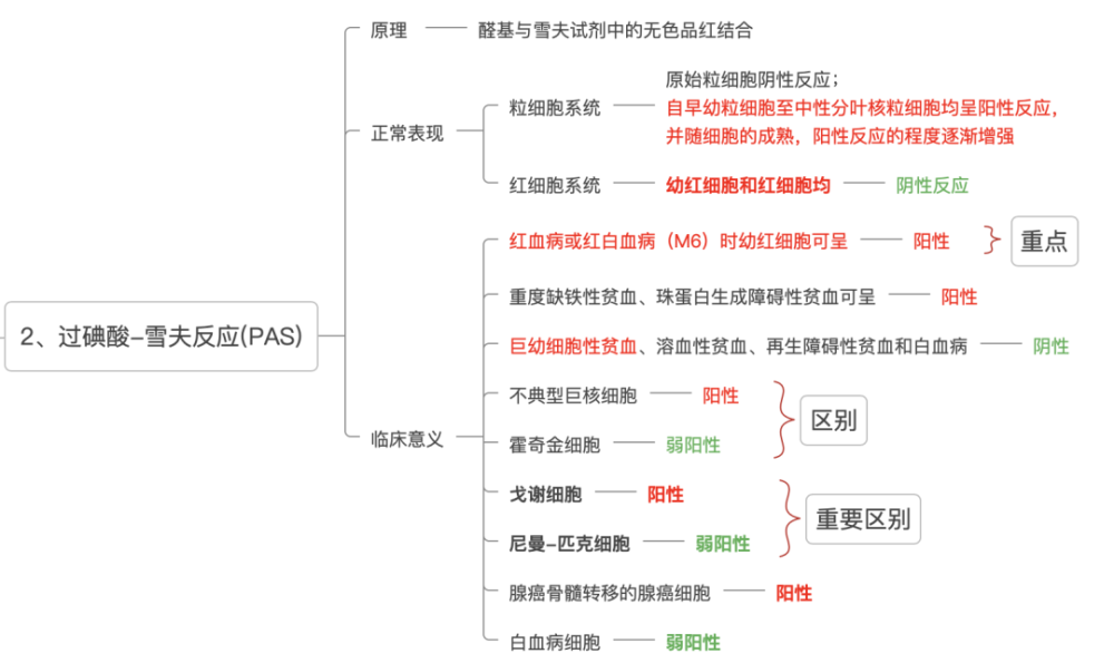 思维导图血检细胞化学染色收藏帖