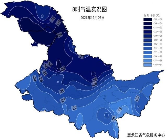 黑龙江元旦天气预报:寒潮来跨年!龙江多地低于-30