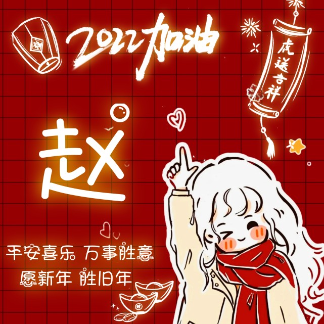 自制2022新年姓氏头像