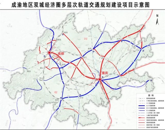 该规划中明确,到2025年双城经济圈各层次轨道交通总规模超过1万公里