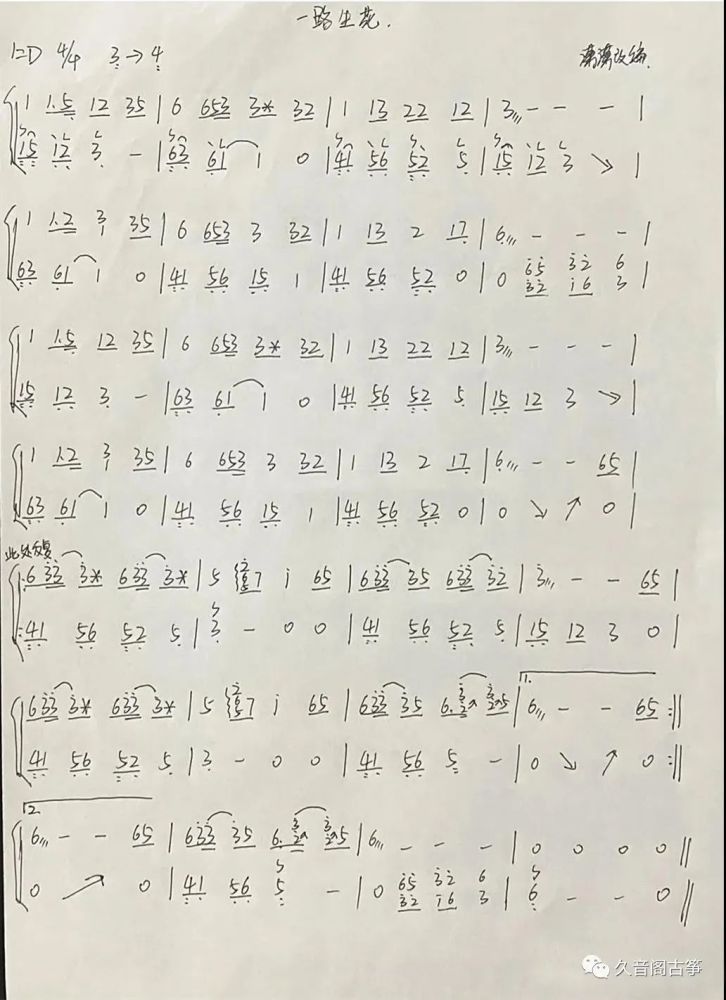 一级古筝曲谱_古筝一级考级曲谱(3)