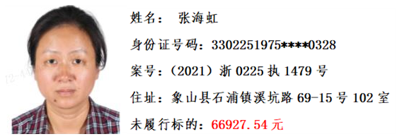 注意了象山一大批老赖被曝光有你认识的吗