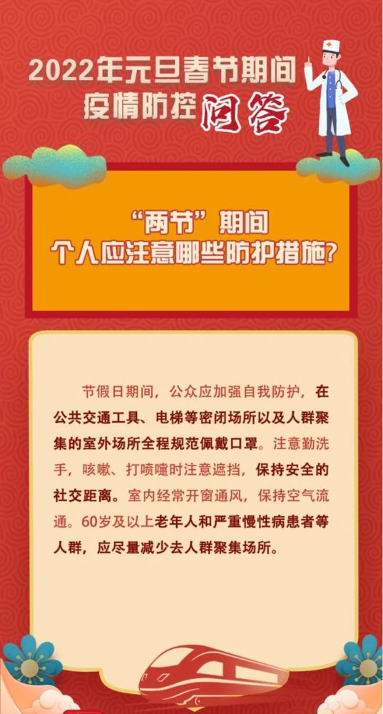 防疫微课堂2022年元旦春节期间疫情防控问答七两节期间个人应注意哪些