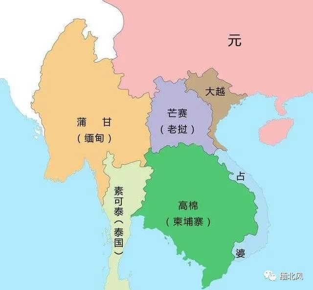 唐朝时期,云南地区兴起了较为强盛的南诏国,有力地阻碍了缅甸的继续