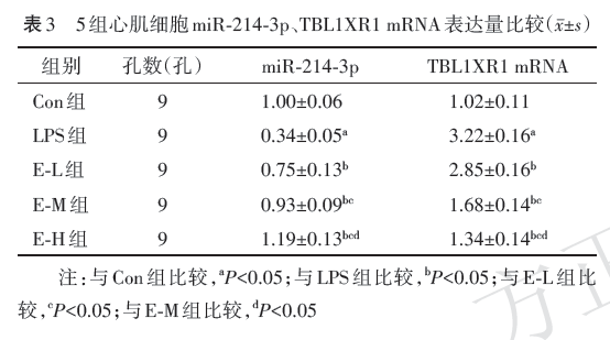 依托咪酯通过调控mir2143ptbl1xr1分子轴抑制脂多糖诱导心肌细胞炎症