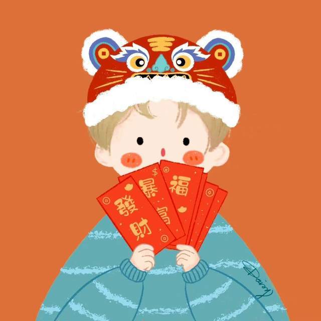 2022新年喜庆红色系头像5新年快乐呀