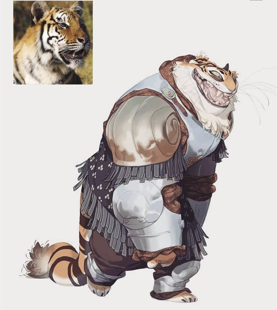虎年动物拟人化特辑凶猛的老虎在画师的笔下也可以变得很可爱