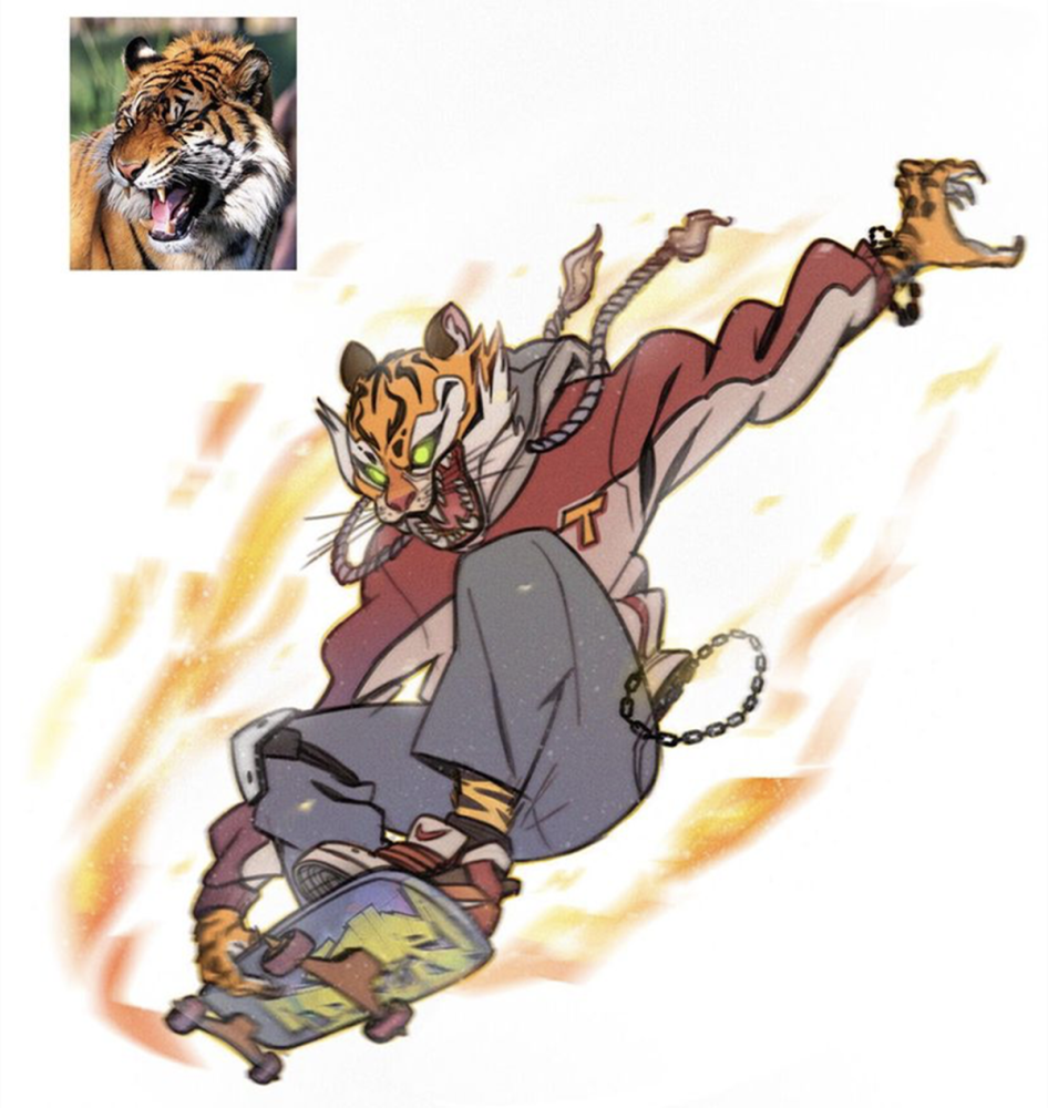 虎年动物拟人化特辑凶猛的老虎在画师的笔下也可以变得很可爱