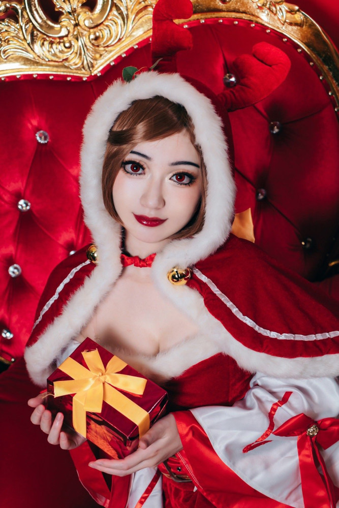 王者荣耀貂蝉圣诞恋歌cosplay