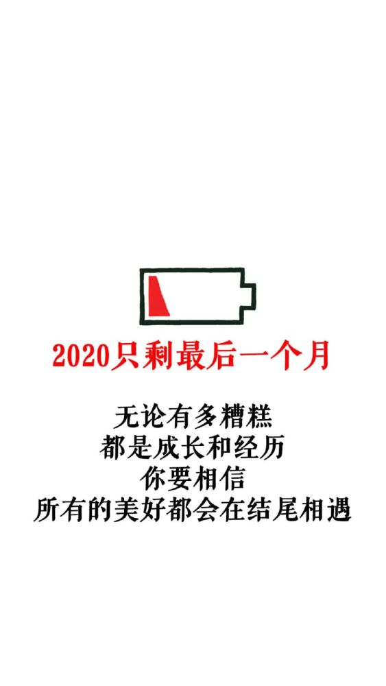 抖音壁纸2020加油正能量文字语录手机壁纸