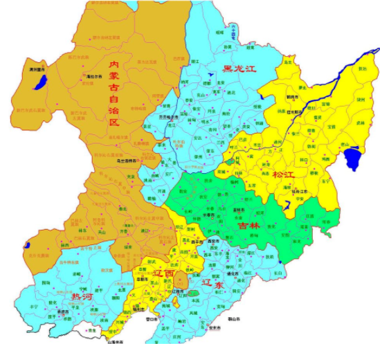 辽宁省的13个县和3个市1954年为什么会划入吉林省境内