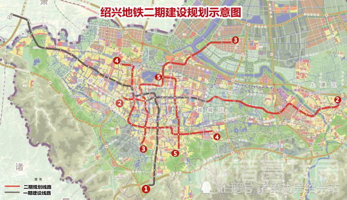 实锤绍兴地铁2345号线途径则水牌皋埠孙端及青甸湖等多区域