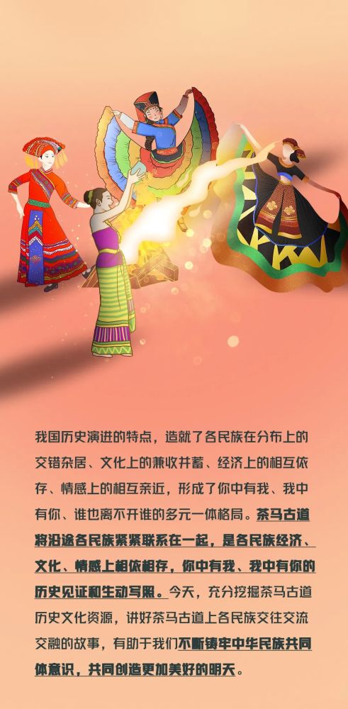 民族团结铸牢中华民族共同体意识系列手绘漫画六茶马古道