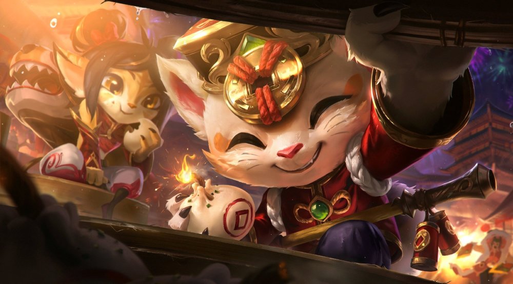 2022年lol虎年限定皮肤来喽瑟提忙着去舞狮小炮和提莫组cp