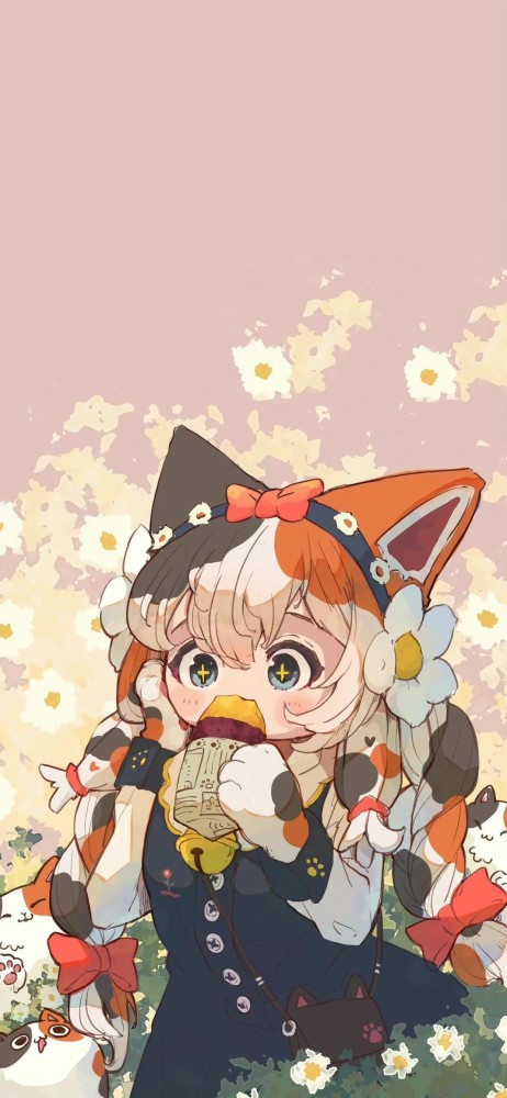 动漫女生壁纸猫与少女