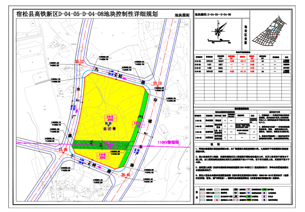 宿松县高铁新区地块控制性详细规划批前公示