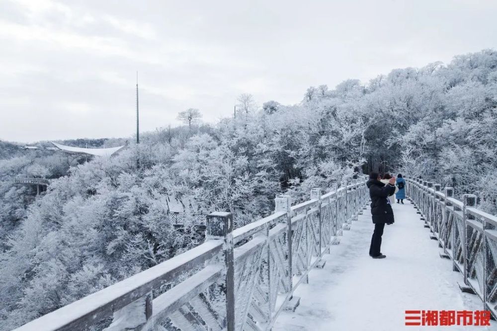 下雪啦湖南2022年第一场雪下在了这里