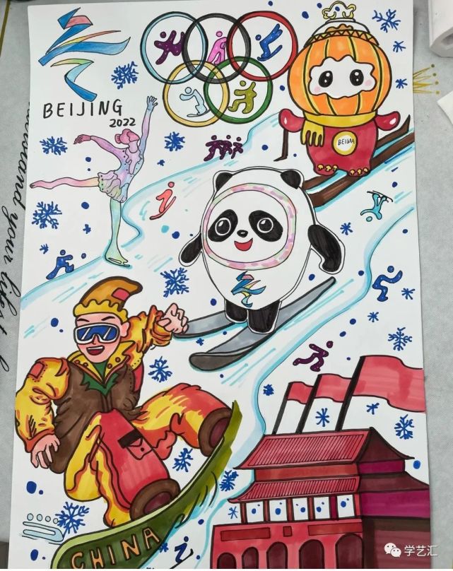 素材分享|2022北京冬奥会残奥会主题儿童绘画参考