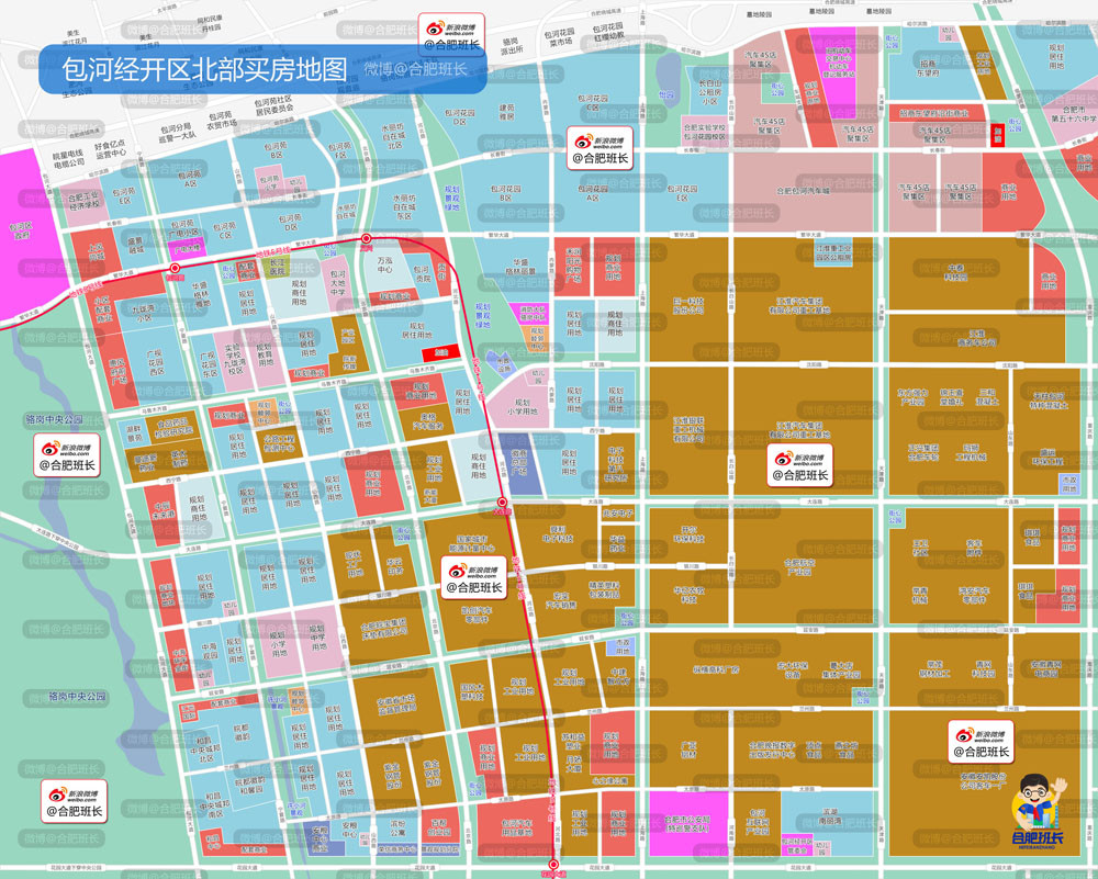 合肥购房地图2022年大更新新增合肥骆岗中央公园板块购房图