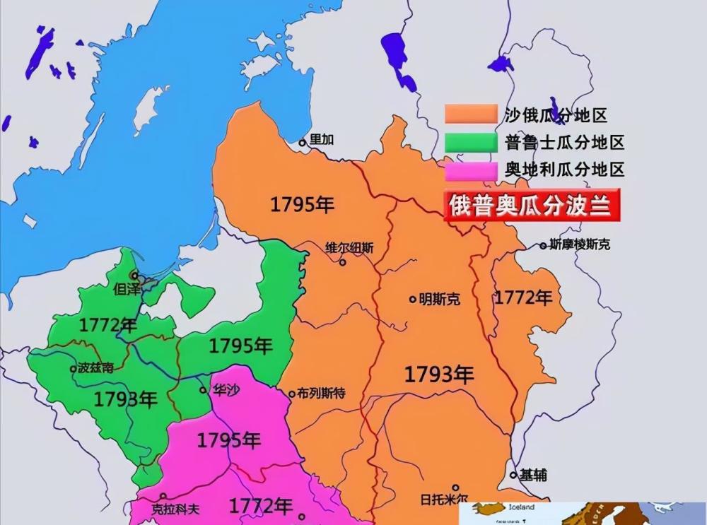 俄普奥三次瓜分波兰!