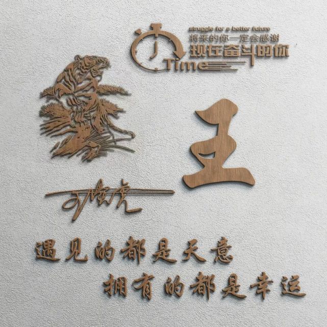 你的头像做好了,2022虎年顺意3d炫彩淡雅签名头像,请查收!