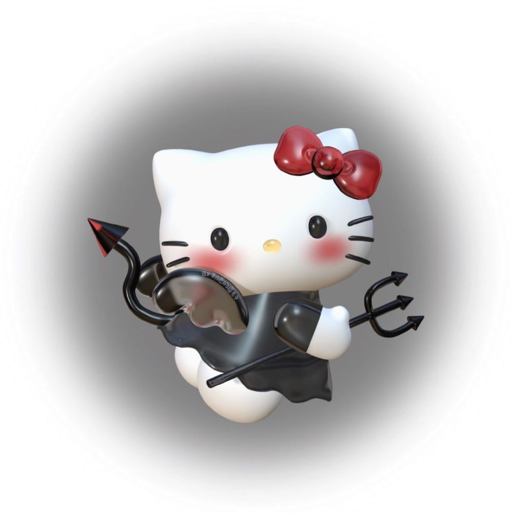 hellokitty凯蒂猫3d建模头像