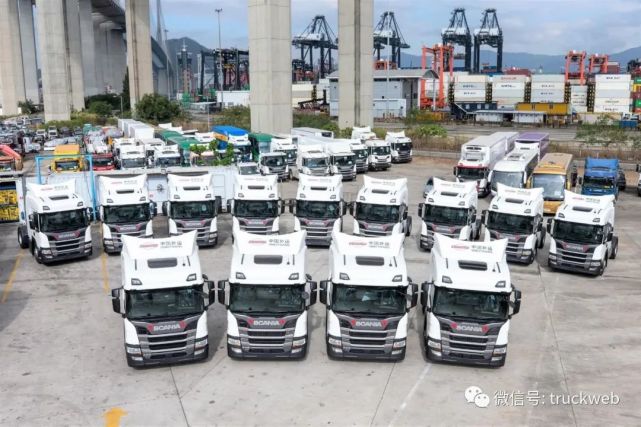 斯堪尼亚香港向中国外运交付13辆p410牵引车