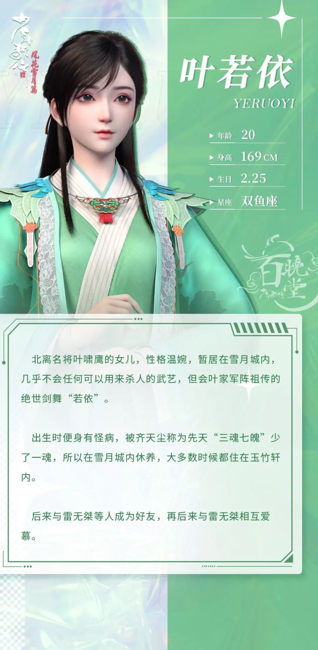 百晓堂情报第六期|人物情报之叶若依