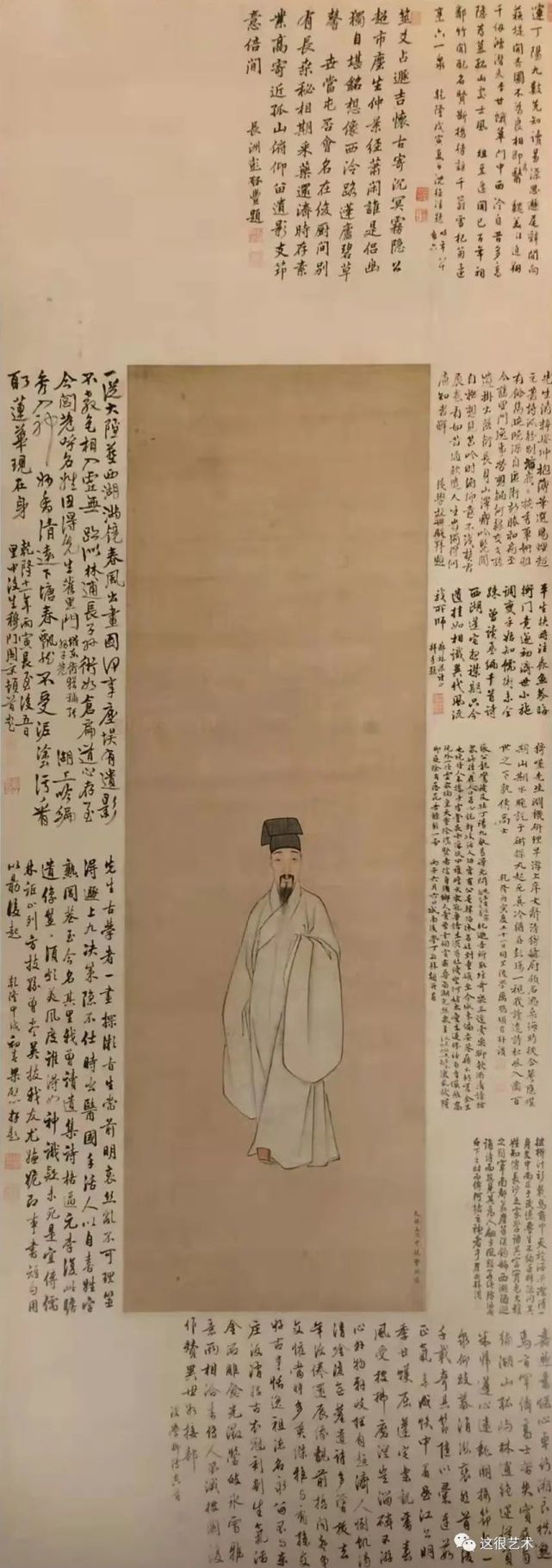 《张卿子像》是最能代表他画风的一幅作品.