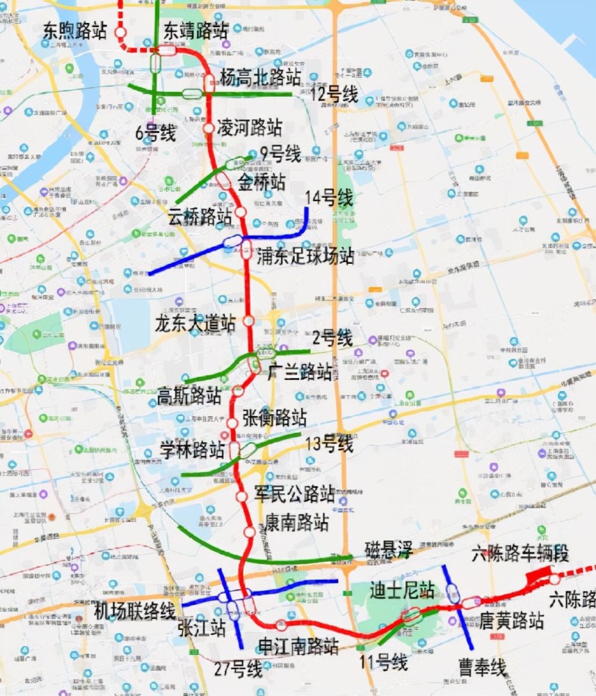 上海建一条地铁新线路可与10条线路实现换乘两端预留延伸条件