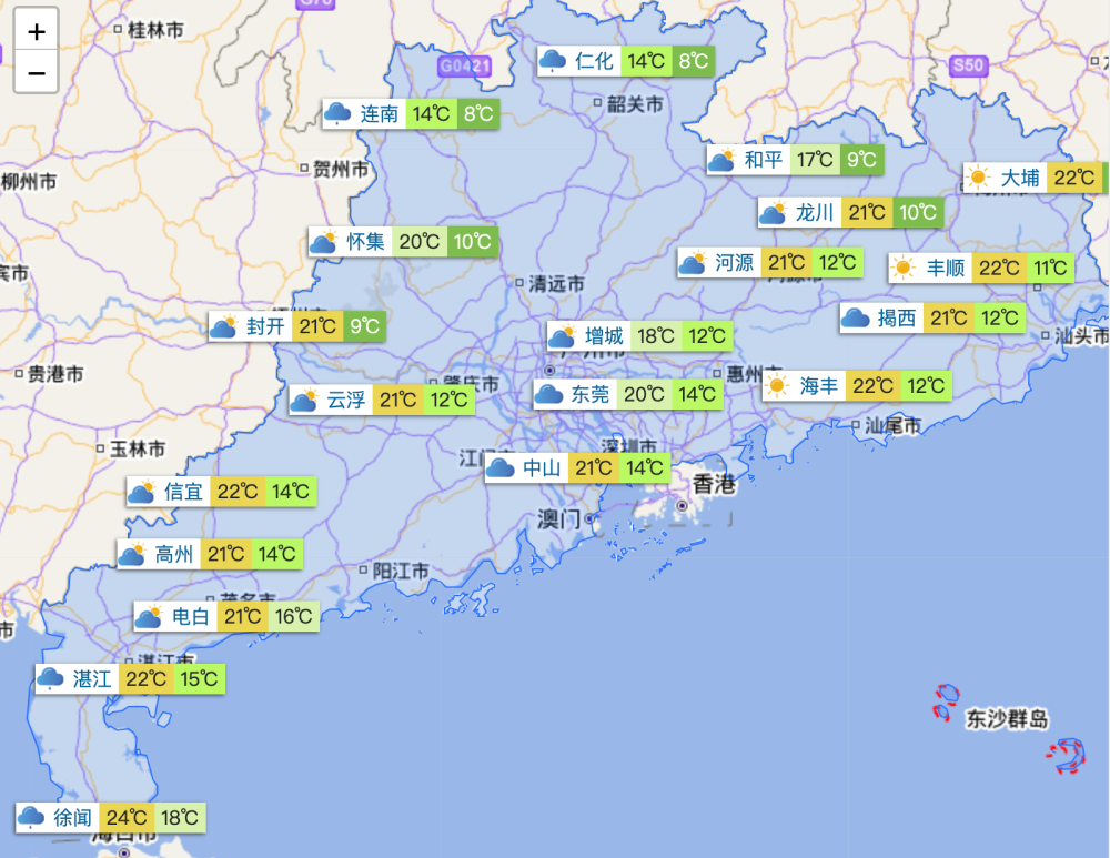 2022年2月21日起中央气象台低温阴雨（雪）寡照