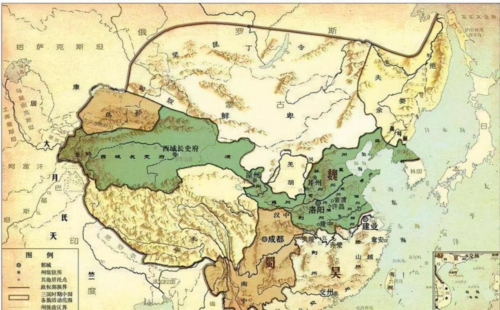 面积:曹魏224万平方公里,蜀汉80万平方公里,东吴116万平方公里.