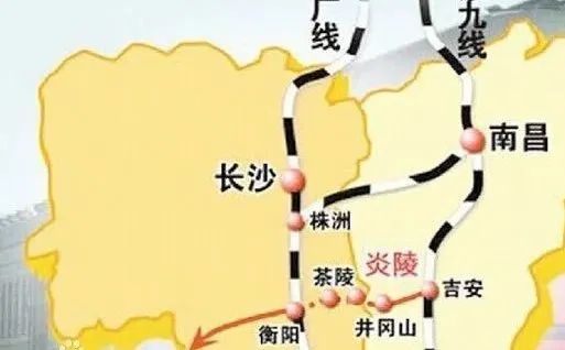 吉衡铁路在攸县拐了一个弯