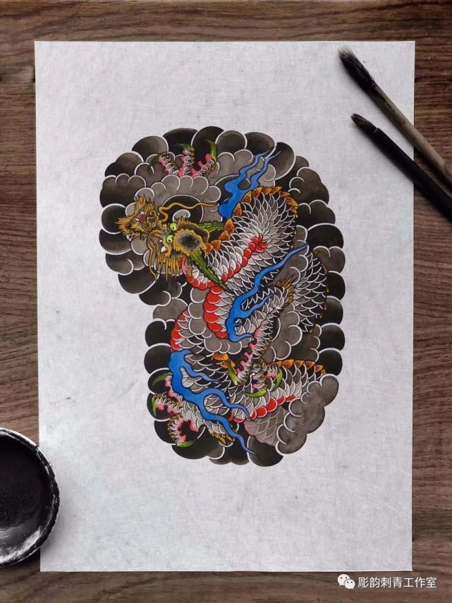《半胛》——传统纹身手稿