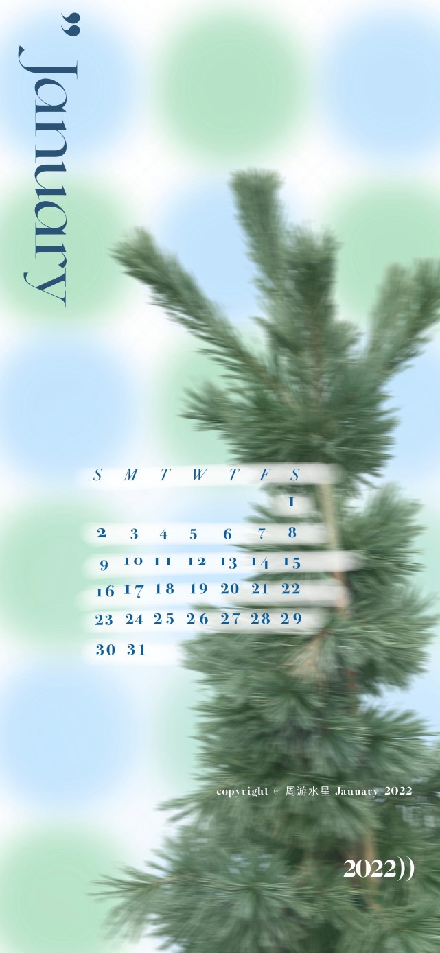 手机壁纸清新文艺一月平铺壁纸