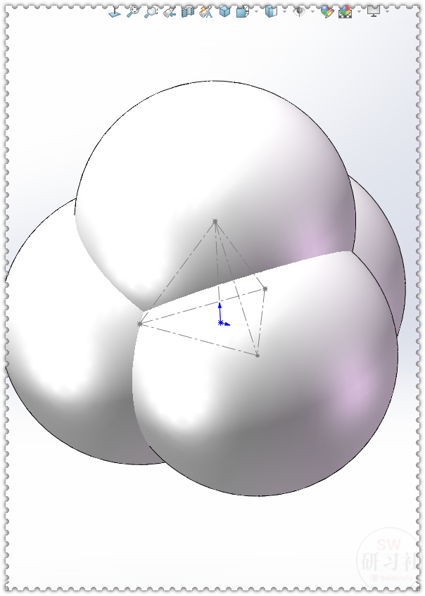 solidworks用两种方法画:勒洛四面体