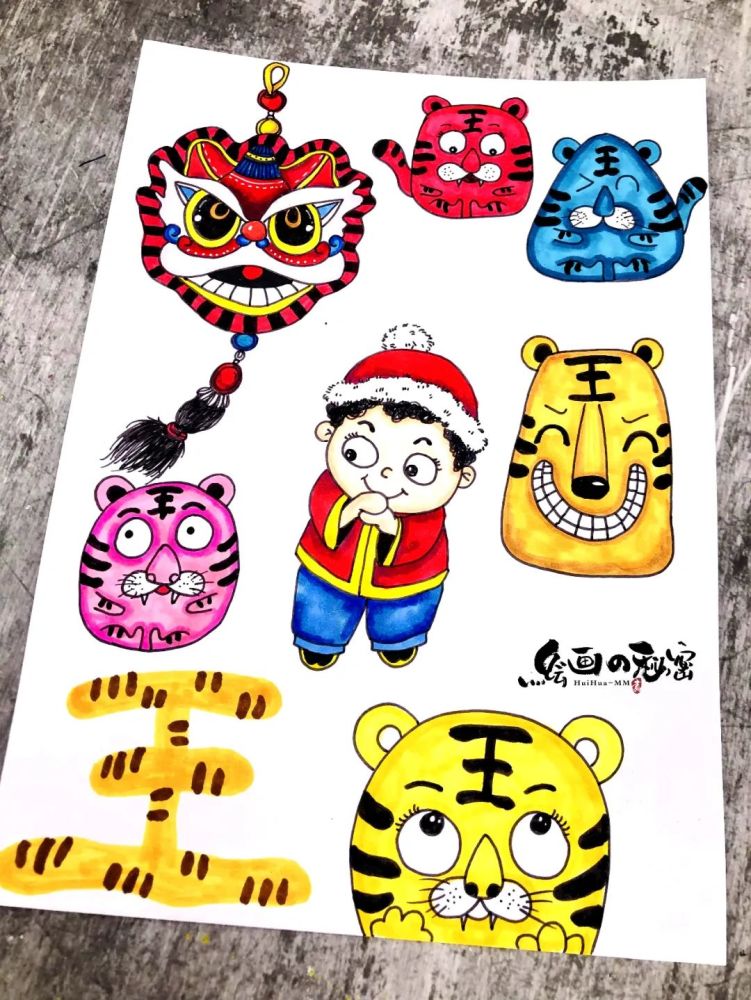少儿美术汇6款虎年主题手工画教程分享总有一款你会喜欢