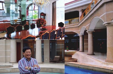 参观曹德旺住的豪宅光大门长度都十几米走进去感觉是人间天堂