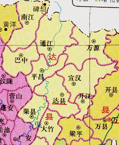 1952年10月,隶属四川省达县专区.1968年9月,隶属达县地区.