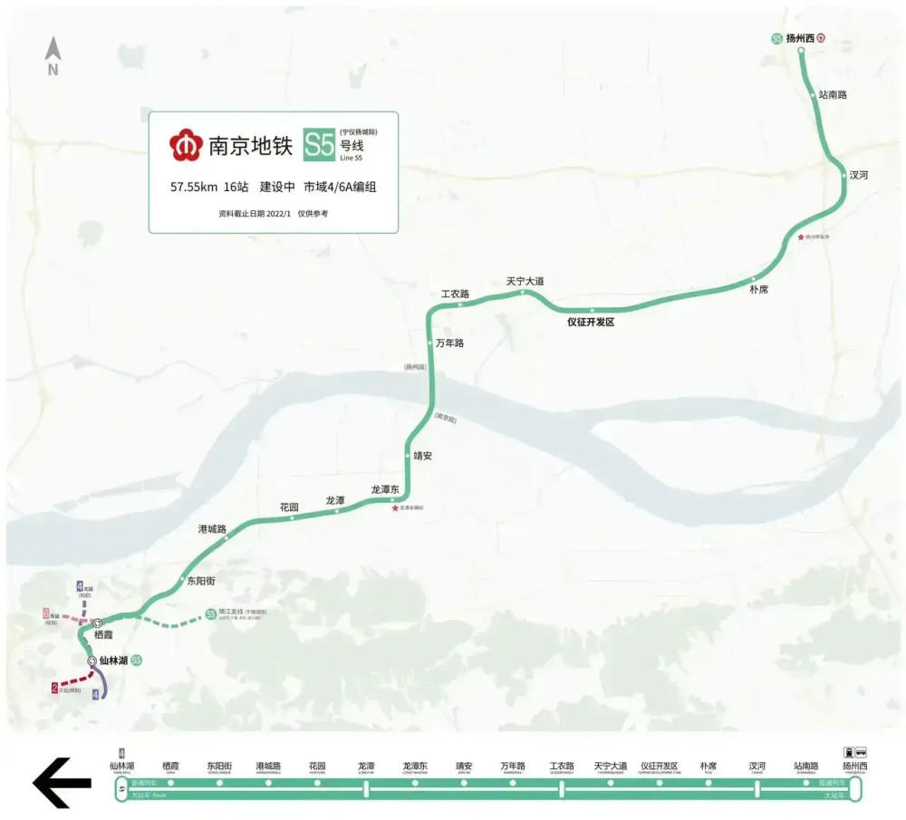 南京9条所有s线地铁线路图一览如下